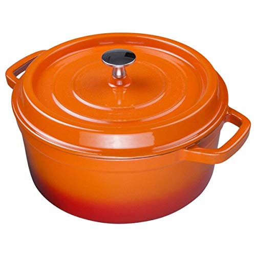 Axxiu Ollas de cocina Sartenes Olla de sopa Olla de estofado Cacerola Hierro fundido Olla de esmalte grueso de 24 cm Cocina de gas para el Día de la Madre Olla caliente Saludable Plato colorido Ollas