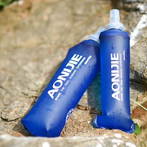 Azarxis Soft Flask Botella de Agua Blanda TPU Flexible Bolsa de Hidratación Deportiva para Correr Senderismo Ciclismo (2 × 500ml)