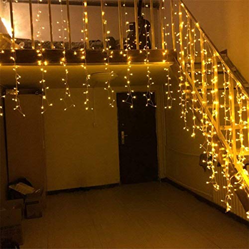 B-right Cortina de Luces, 480 LEDS,Cortina de Luces de Hada Interior, Cortina de Luz de LED para Decoración de Ventana, Patio, Balcón, Salón de Fiestas,Jardín,Bar, Día de San Valentín, Boda,etc