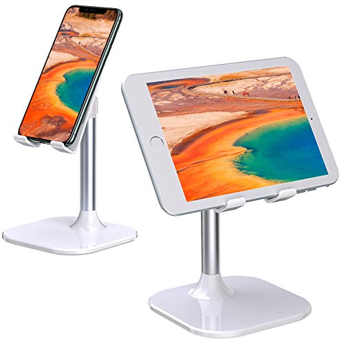 Babacom Soporte Tablet, Portátil Soporte Movil Mesa, Ajustable Soporte iPad para Teletrabajo o Transmisión en Vivo, Compatible con iPad Pro 9.7, iPhone, Samsung, Kindle y Otros 4-10” Dispositivos