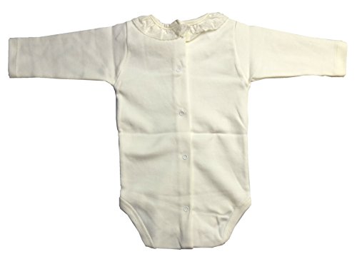 babidu BODY CUELLO BATISTA, Body para Bebé-Niños, Beige, 6 meses