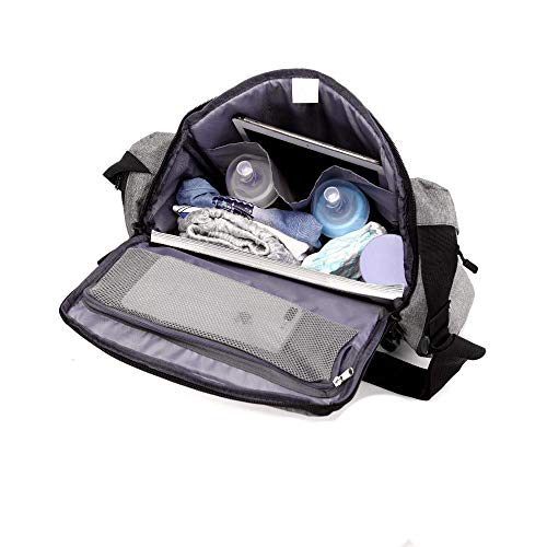 Babify trona de viaje con almacenamiento 2 en 1 - Soft Grey