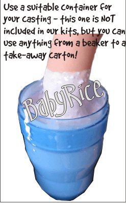 BabyRice - Polvo cromático para hacer moldes (cambia de color, 500g, se debe añadir agua)