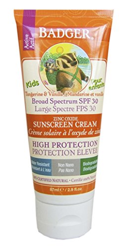 Badger Sunstech creen Creams 30 Kids – Protección Solar Crema, 1er Pack (1 x 87 g)