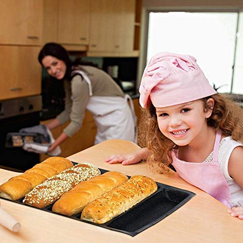 Baguette De Silicona Sartén Antiadherente Perforado Fench Pan Pan Hot Dog Formas Formas Backliner Mat Pan Molde