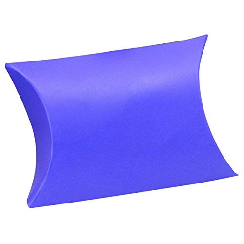 Baifeng 100pcs Almohada Estilo Boda Regalos Candy Papel Cajas Regalo Fiesta Caja Azúcar Cajas - Azul Oscuro