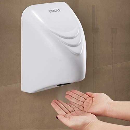 Bakaji 2831930 - Toallero automático eléctrico de aire caliente de pared, baño con sensor fotocélula, 850 W