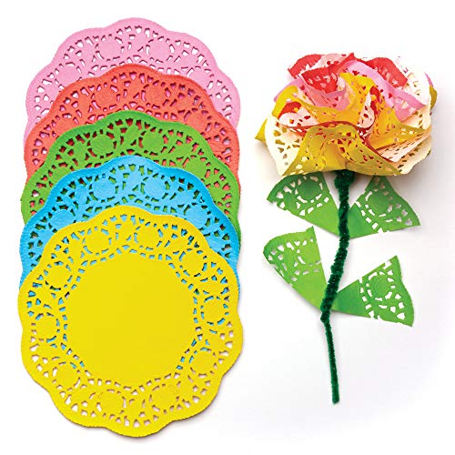 Baker Ross Blondas de papel de colores en 5 colores diferentes 16,5 cm para actividades artísticas y manualidades infantiles, collages y modelos (pack de 120).