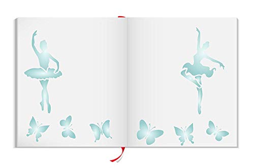 Ballet plantilla reutilizable plantillas para pintura – mejor calidad álbumes de pared Arte decoración Ideas – uso en paredes, suelos, tejidos, cristal, madera, carteles, y más... S