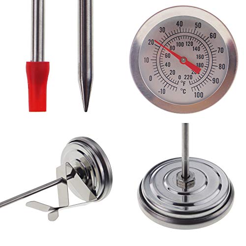 Balliihoo Homebrew hidrómetro y 300 mm Brewing Dial Termómetro – Homebrew equipo unidades