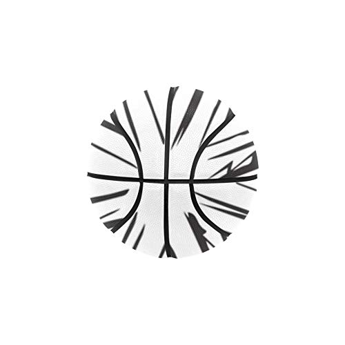 Baloncesto para niños Teclas de piano en blanco y negro Baloncesto interior-exterior 9,5 pulgadas de diámetro Baloncesto exterior estándar Pelota de juego interior al aire libre con bomba de aguja y