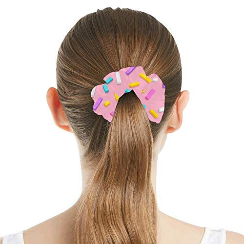 Bandas para el cabello con lazo Bonito confeti colorido espolvoreado Lazos para el cabello de colores Banda para el cabello Perfecta para cabello grueso Scrunchie para el cabello para mujeres o niñas