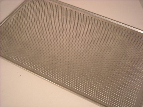 Bandeja 60/40 x 3 x 2 cm borde perforado Chapa de aluminio Calidad Profesional borde Tres Páginas 90 °