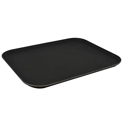 Bandeja antideslizante para servir - Para comida y bebidas - Negro - 35 x 45 cm