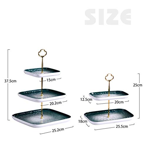 Bandejas para tartas Portatartas 2/3 gradas del soporte de la magdalena de la porción soportes de la torta de cerámica Placa de la fruta del soporte del partido del hogar Postre de almacenamiento en r