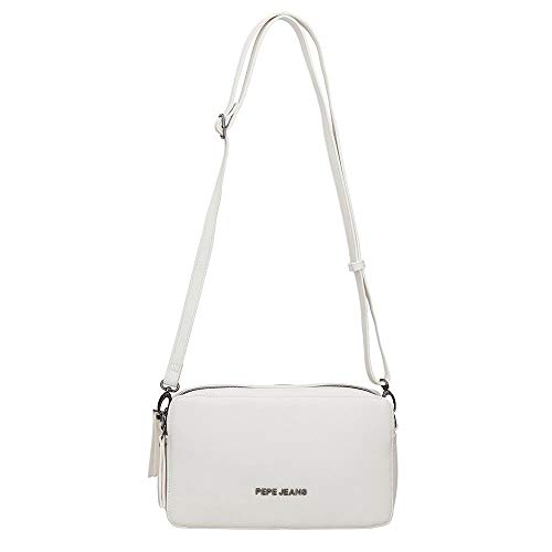 Bandolera Pepe Jeans Eva Dos Compartimentos Blanco, Media