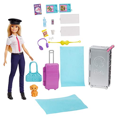 Barbie Avión de tus sueños, avión de juguete con muñeca y accesorios para muñecas (Mattel GBJ33)