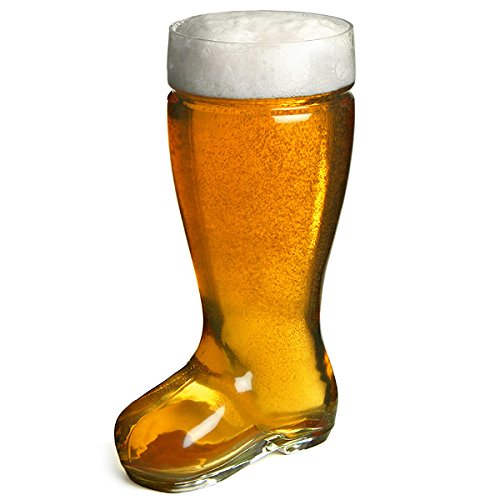 Bar@Drinkstuff - Cerveza de cristal gigante 3,5 pinta de arranque | bierstiefel, vidrio de cerveza boot