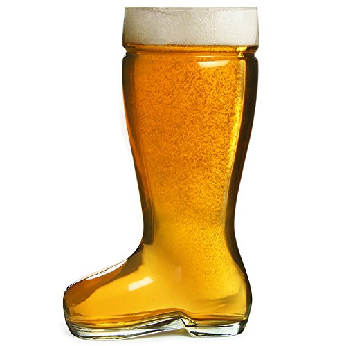 Bar@Drinkstuff - Cerveza de cristal gigante 3,5 pinta de arranque | bierstiefel, vidrio de cerveza boot