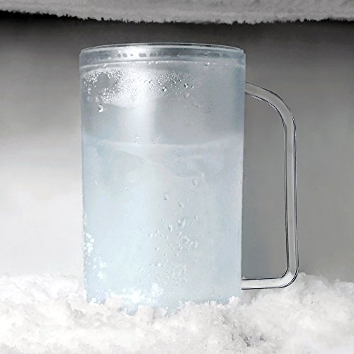 bar@drinkstuff Frosty taza 14,1 oz/400ml por | taza de plástico para congelador, jarra de cerveza, jarra de cerveza, cerveza stein | jarra de cerveza congelable