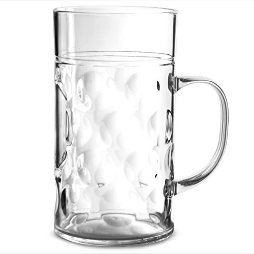 Bar@Drinkstuff - Stein plástico cerveza cerveza 2 | mugs 1ltr cerveza stein, alemán stein, plástico