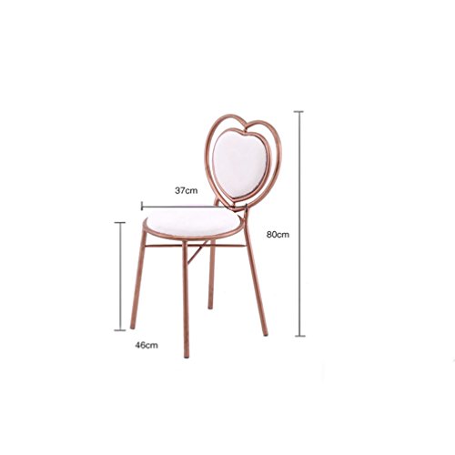 Barstool-S SZQ Cafetería Silla de Comedor, Silla de Vestir de Dormitorio Taburete de Maquillaje Silla de Respaldo de balcón Restaurante Silla de Comedor, 37 * 80 cm Estilo Mixto (Color : Blanco)