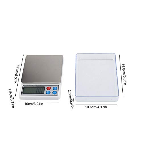 Báscula de Cocina Digital Balanza Electrónica de Bolsillo con Pantalla LCD con Retroiluminación y Escala de Peso Para Alimentos Socialme-eu