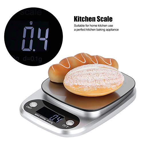 Báscula digital de cocina, Báscula electrónica de alimentos, Mini cocina doméstica Báscula electrónica digital de alimentos Báscula de peso para cocinar hornear 5000G/0.1G