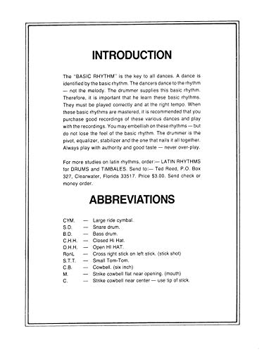 Basic Rhythms for the Club-Date Drummer (Ted Reed Publications)