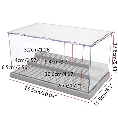 basku Vitrina de acrílico (25.5X15.5X13.8cm) para Minifiguras Building Toys