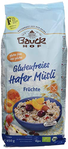 BauckHof Muesli de Avena con frutas secas - 6 Paquetes de 450 gr - Total: 2700 gr