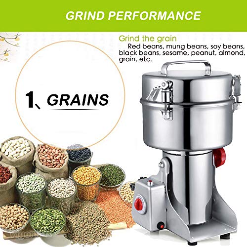 Baugger Granos Eléctricos Especias Cereales Café Molino de Alimentos Secos Máquinas de Molienda Gristmill Molinillo Triturador de Polvo Casero