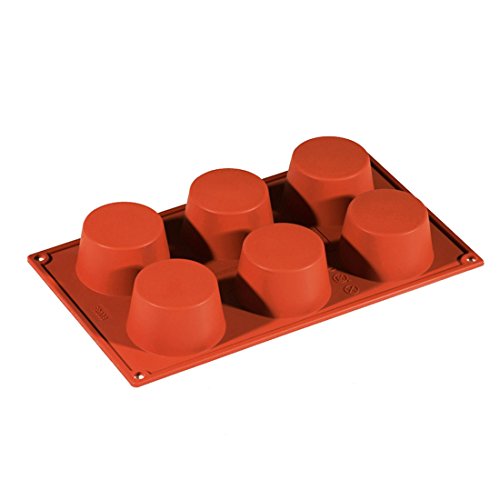 Baumalu HF3076 - Bandeja de Silicona de 6 moldes para repostería (diámetro: 7 cm)