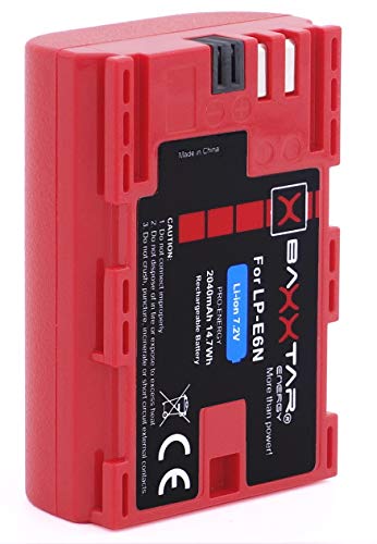 BAXXTAR Pro Energy batería para Canon LP-E6N (2040mAh auténtico)