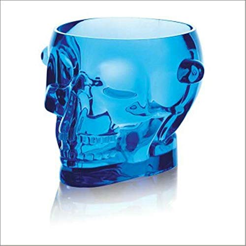 BB.er Cubo de Hielo de Cristal de acrílico Creativo Barra de Calavera KTV Cubo de Cubo de Hielo de caída Especial, 1.5L, Azul