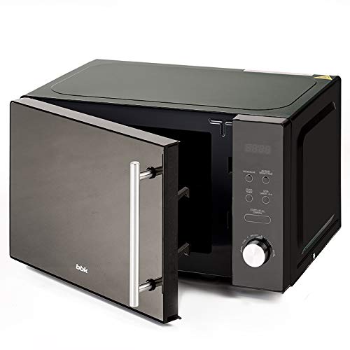 BBK 20MWS-722T/B-M Microondas Controles Electrónicos con Puerta Espejo Negro, 20 litros, 700 W