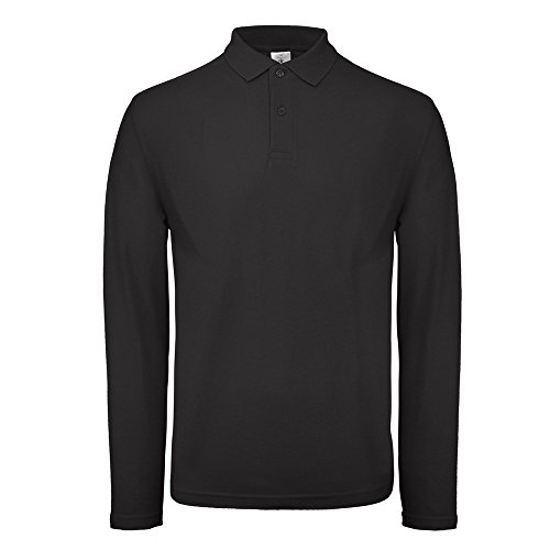 B&C - Polo de Manga Larga ID.001 para Hombre (L/Naranja Fuerte)