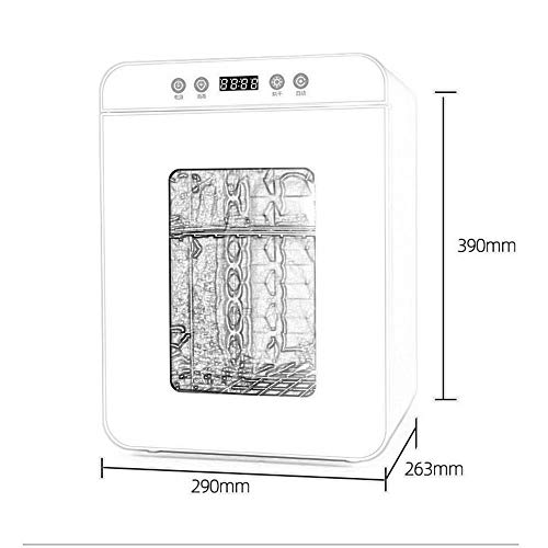 Bdb Máscaras de la Ropa Interior de la máquina de desinfección UV + pasteurización pequeños for el hogar Secador de Ropa de bebé Esterilizador 22L de 2 Capas Los estantes de Acero Inoxidable Regalo