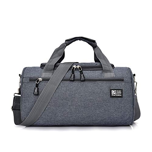 BDLEZI Deportes Cilindro Bolsa de natación Bolsa de Gimnasia Bolsa de Lona Bolsa de Viaje del Hombro del Bolso del Cubo Redondo de los Hombres (Color : 1798#Grey)