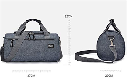 BDLEZI Deportes Cilindro Bolsa de natación Bolsa de Gimnasia Bolsa de Lona Bolsa de Viaje del Hombro del Bolso del Cubo Redondo de los Hombres (Color : 1798#Grey)