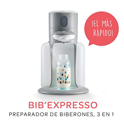 BEABA Bib'Expresso Preparador de Biberones 3 en 1, Gris