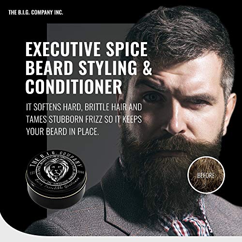 Beard Balm for Men – Cera moldeadora no grasa para barba de fijación media. Acondicionador profundo para barba. Ayuda al crecimiento y al brillo. Consigue una barba de proporciones bíblicas.