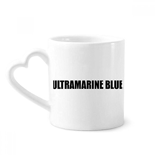 beatChong El Azul Ultramar Color Negro Nombre Taza de café de la cerámica Taza de cerámica con la manija 12 oz Regalo del corazón