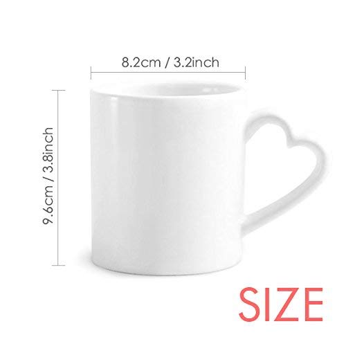 beatChong Taza De Cerámica De La Fruta De Limón Alimentos Nombre Tazas De Café De Cerámica Con El Regalo De 12 Oz Mango Corazón