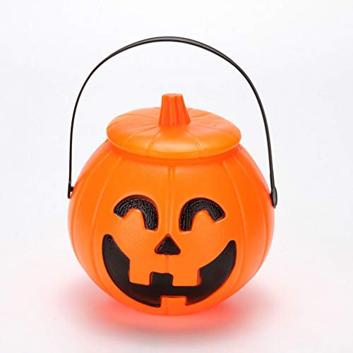 Beaums Trick or Treat Halloween Festival Gift Jar, Festival Pumpkin Shaped Candy Toy Holder Gift Jar Cubos con Tapa