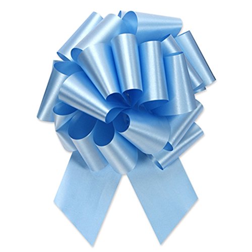 Bebé azul DIY cesta de regalo Kit – Little Boy cartón bandeja, azul Shred, lazo azul, Violonchelo bolsa y etiqueta de regalo de color azul (Medium – 30 x 20 x 6 cm de alto)