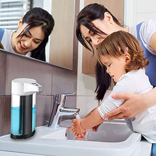 Beeasy Dispensador Jabón Automático,400mL Dosificador Gel Hidroalcohólico Automatico,Montable en la Pared,IPX7 Impermeable para Cocina,Baño,Aseo,Escuela,Hospital,Hotel,Restaurante,Lugar Público