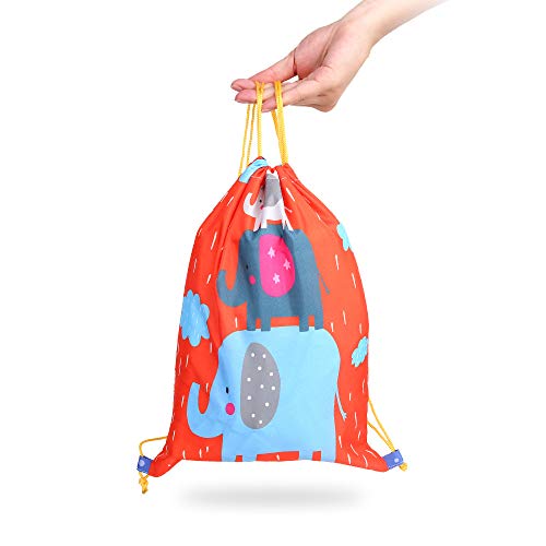 BeebeeRun 12 Mochila con Cordón para Niños Niños Niñas,Bolsas de Cuerdas para Infantils,Party Bolsas Fiesta de Cumpleaños Navidad Regalos