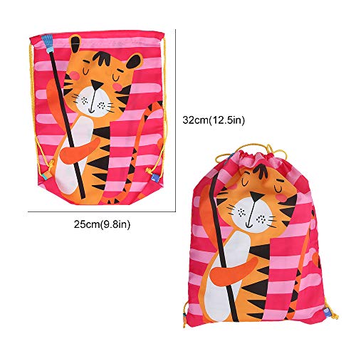 BeebeeRun 12 Mochila con Cordón para Niños Niños Niñas,Bolsas de Cuerdas para Infantils,Party Bolsas Fiesta de Cumpleaños Navidad Regalos