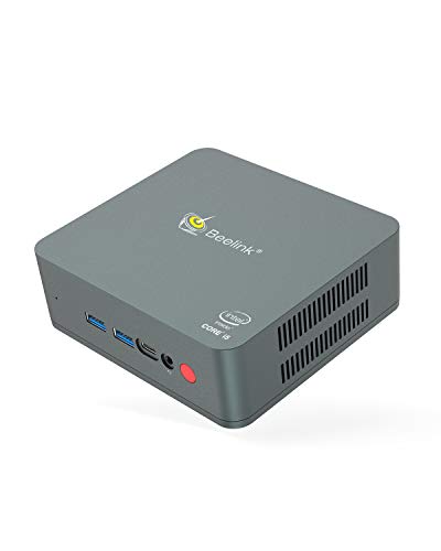 Beelink U57 Mini PC Windows 10, Intel Core i5-5257U Procesador (hasta 3.10GHz), Mini Computadora de Escritorio con 8G RAM+ 128G SSD/Dual HDMI/Dual WiFi/Tipo C/Gigabit Ethernet/BT 4.0